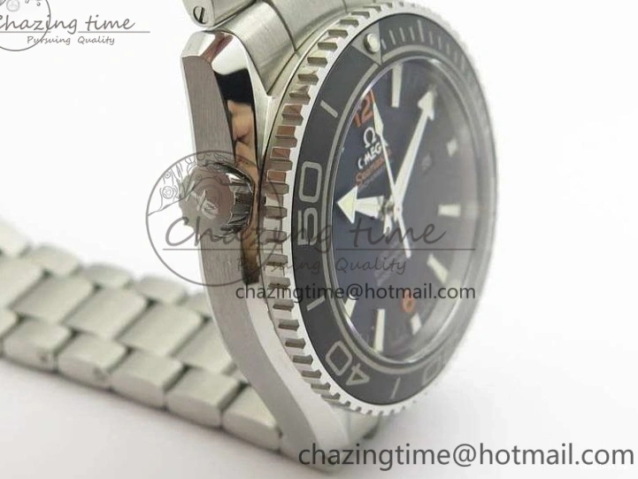 0508 Planet Ocean Pro 45mm OMF 1:1 Best Edition Orange Marker On SS Bracelet A8500 (Black Balance Wheel) Durable 8141